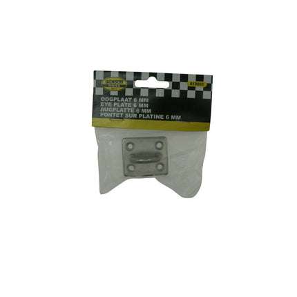 Oogplaat 6 mm RVS - 35x40 mm, ideaal voor touwen en kabels.