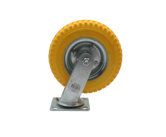 Zwenkwiel 8" PU band, max 70kg, ideaal voor transportkarren.