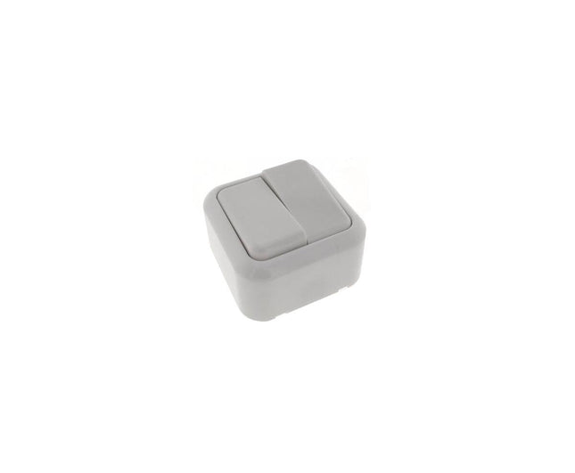 Witte Wisselschakelaar Opbouw 250V 10A, Ideaal voor Verlichting