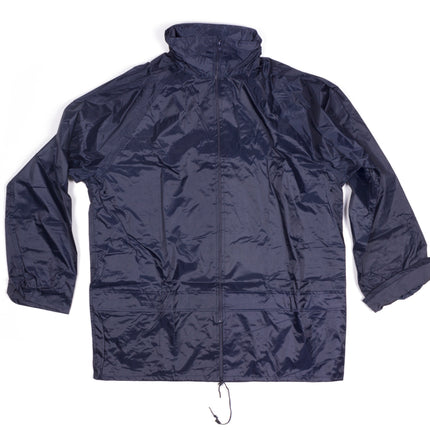 Regenpak blauw maat M – Materiaal polyester