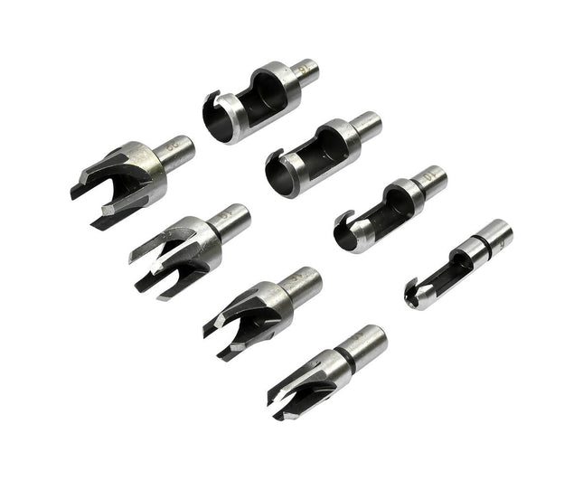 Boorset 8 dlg Proppenboor: 6-22mm, voor naadloze houten afwerkingen.