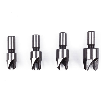 4-delige Proppenboor Set 6-13mm voor Zachte Houtsoorten