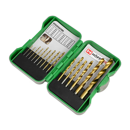 15-delige HSS Titanium Boorset met Hardcase - Voor Metaal, Hout, Kunststof