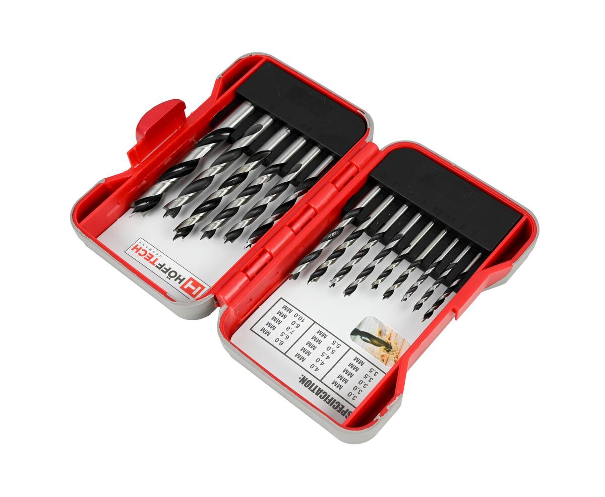 15-delige Carbon Steel Boorset voor Hout, Incl. Hardcase