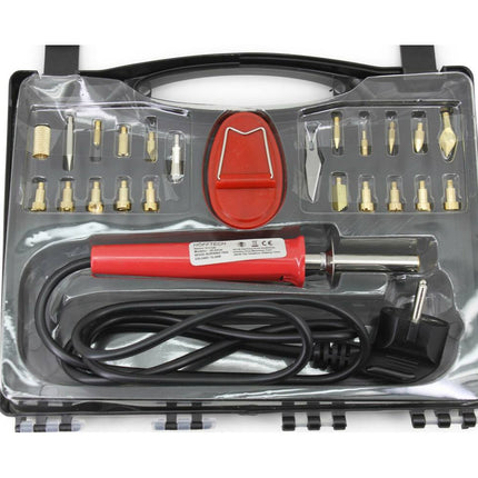 Houtbrander Soldeerset 15-30W 26dlg: Voor hout, leer, elektronica.