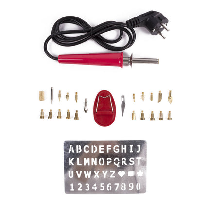 Houtbrander Soldeerset 15-30W 26dlg: Voor hout, leer, elektronica.