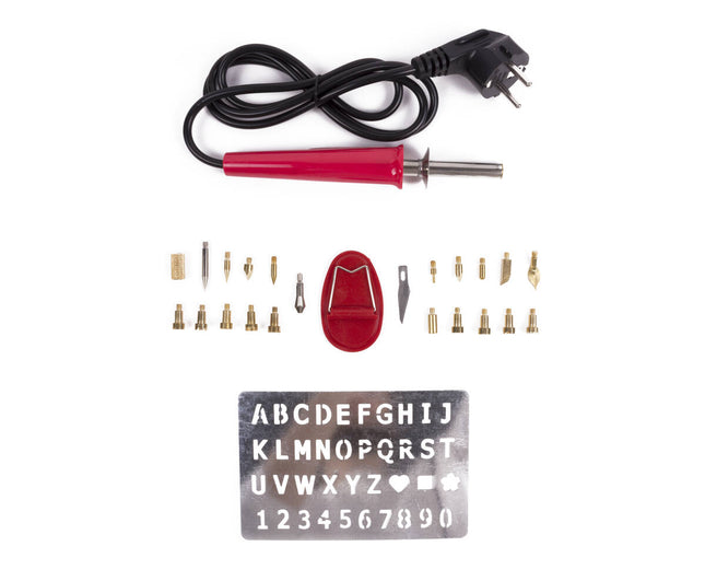 Houtbrander Soldeerset 15-30W 26dlg: Voor hout, leer, elektronica.