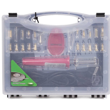 Houtbrander Soldeerset 15-30W 26dlg: Voor hout, leer, elektronica.