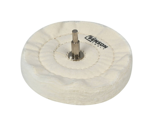 Polijstschijf Katoen ø125 mm voor Hout & Metaal, Ø6 mm Stift