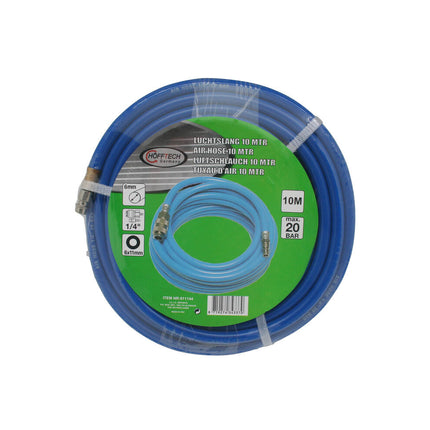 Luchtslang 10m, 20 bar, 1/4" Koppeling - Voor professioneel gebruik