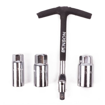 Bougiesleutel Set 4dlg CrV, 3/8" Aansluiting, 16-21mm Doppen