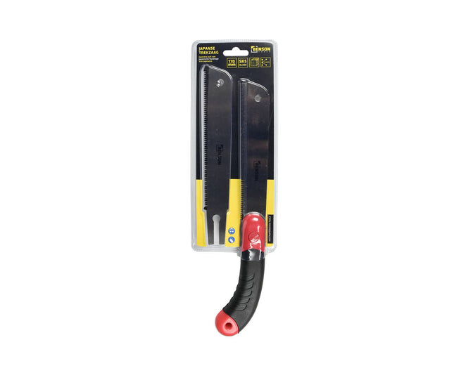 Japanse Trekzaag 170mm, 2 Bladen, Ideaal voor Hout en Plastic
