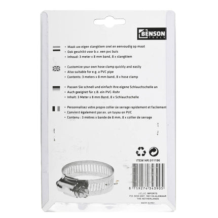 Universele Slangklemmen Set 8mm x 3m: Ideaal voor Loodgieterswerk