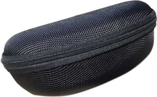 Brillenkoker met ritssluiting – Kleur Zwart, Afmetingen 17 x 10 x 6 cm, 6 cm, 15,5 cm