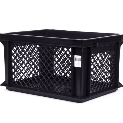 Fietskrat 40x30x22 cm Zwart Kunststof, Past op Fietsvoordrager