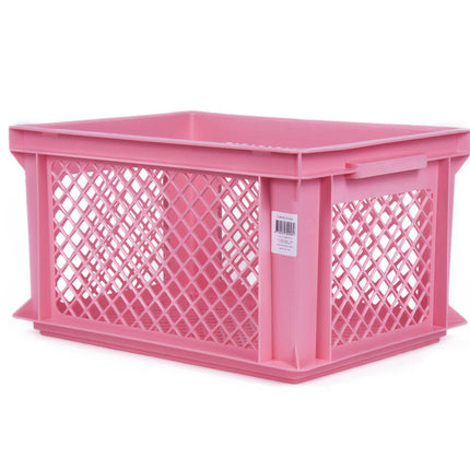 Roze Kunststof Fietskrat 40x30x22 cm - Ideaal voor Rugtas Transport