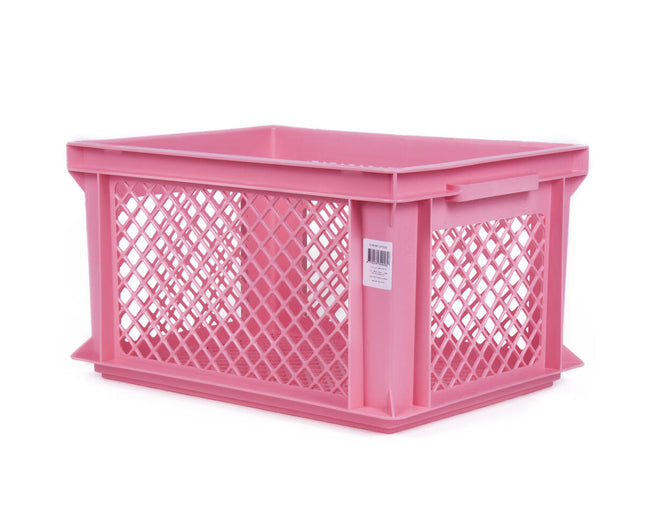 Roze Kunststof Fietskrat 40x30x22 cm - Ideaal voor Rugtas Transport