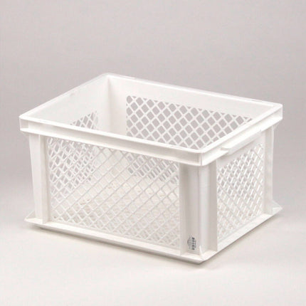 Witte Kunststof Fietskrat 40x30x22 cm - Boeken & Boodschappen Vervoer
