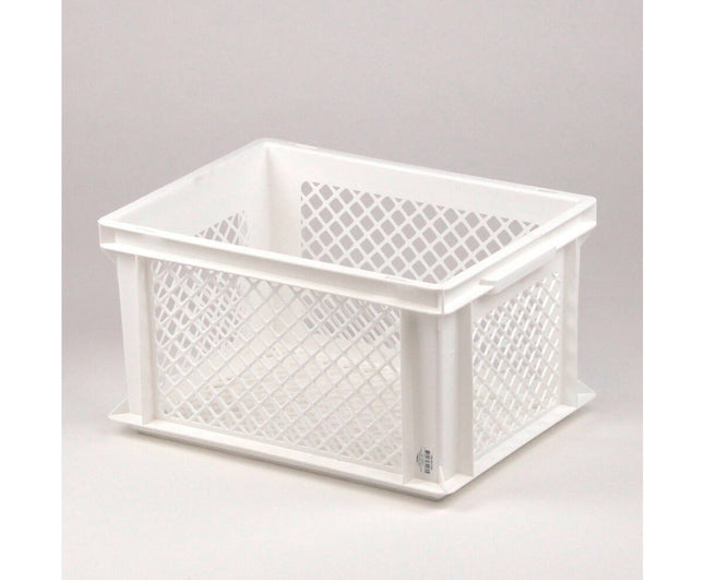 Witte Kunststof Fietskrat 40x30x22 cm - Boeken & Boodschappen Vervoer