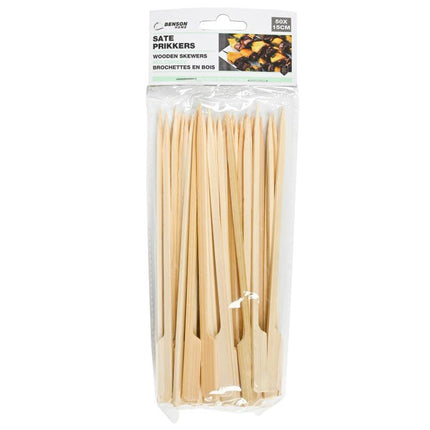 Sate prikkers 50 dlg 15 cm deluxe tapas – Lengte 15 cm, Aantal 50 stuks
