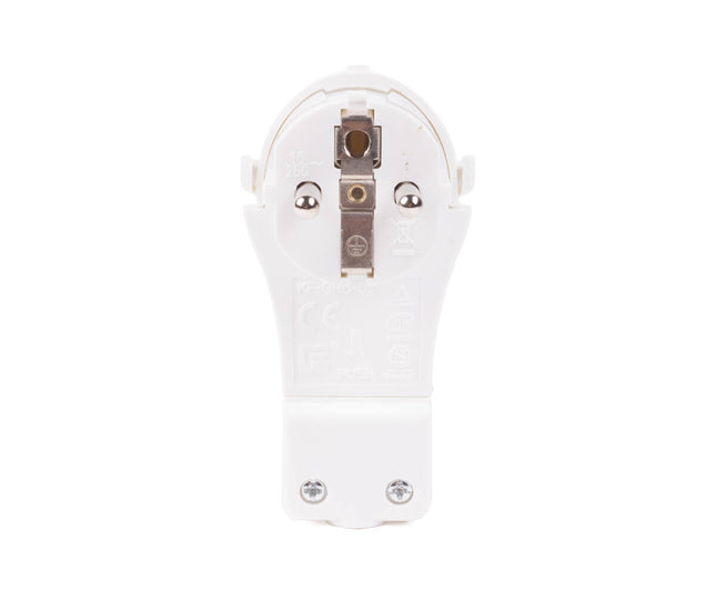 8mm Platte Haakse Stekker, Inklapbare Handgreep, 250V/16A, Perfect voor Krappe Ruimtes