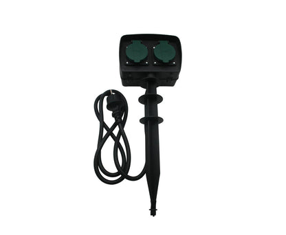 Tuincontactdoos met Timer, 1.5m Kabel, IP44, Voor Buitenverlichting
