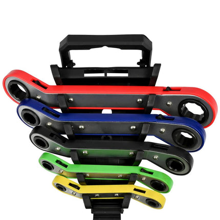5-delige Ringratelset, Chroom-Vanadium, Auto- en Huisreparaties