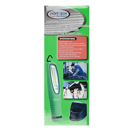 Oplaadbare 420lm COB Looplamp met Docking, USB, 8u Gebruikstijd