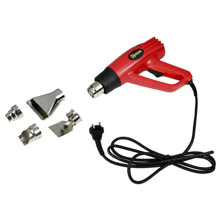 Hetelucht pistool 2000W – Spanning en frequentie 230V ~ 50Hz, Netsnoer lengte 1.8 MTR