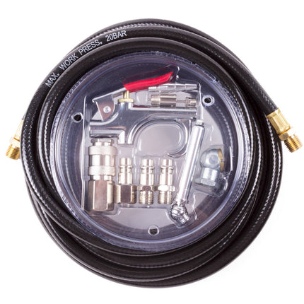 Luchtslang 8m 1/4" met 10 Accessoires voor Schilderen en Meer