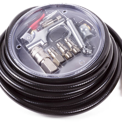 Luchtslang 8m 1/4" met 10 Accessoires voor Schilderen en Meer