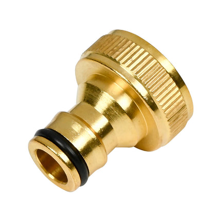 Slangkoppeling Messing 3/4" voor snelle tuinslang-aansluiting.