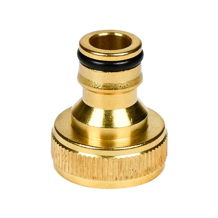 Slangkoppeling Messing 3/4" voor snelle tuinslang-aansluiting.