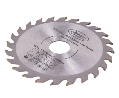 Cirkelzaagblad 115mm, 24 Tands, Voor Hout en Multiplex Zagen