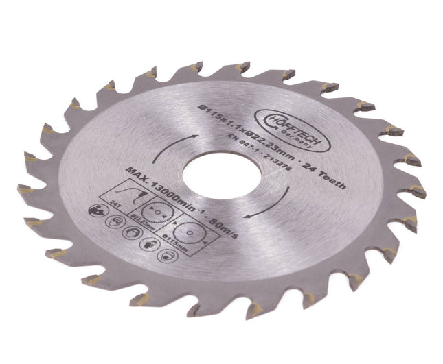 Cirkelzaagblad 115mm, 24 Tands, Voor Hout en Multiplex Zagen