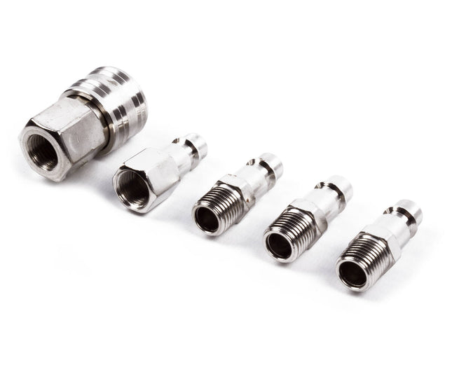 Luchtgereedschap Set 5 dlg: 1/4'' Koppelingen & Nippels, Quick Release