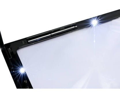 Leesloupe A4, 3x Vergroting, 4 LED-lampen, Ideaal voor Lezen