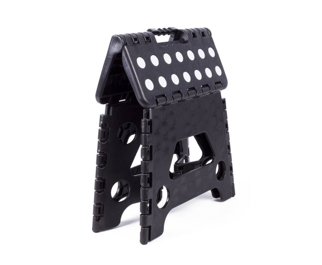 Opvouwbare Zwart-Wit Kruk, 80 kg, Compact voor Huis & Tuin