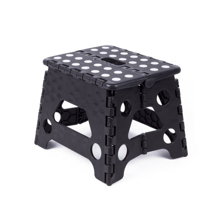 Opvouwbare Zwart-Wit Kruk, 80 kg, Compact voor Huis & Tuin