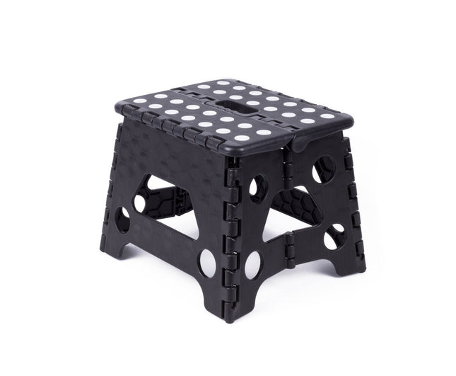 Opvouwbare Zwart-Wit Kruk, 80 kg, Compact voor Huis & Tuin