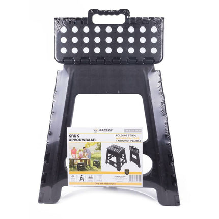 Opvouwbare Kruk Zwart-Wit 120kg, Ideaal voor Huis en Tuin.