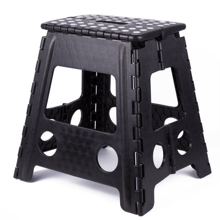 Opvouwbare Kruk Zwart-Wit 120kg, Ideaal voor Huis en Tuin.