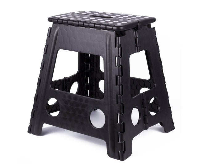 Opvouwbare Kruk Zwart-Wit 120kg, Ideaal voor Huis en Tuin.