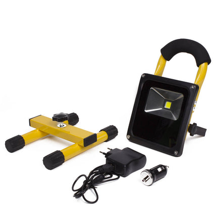 LED Straler 10W, 600 Lumen, 6400K, Oplaadbaar, IP65, 4u Gebruikstijd