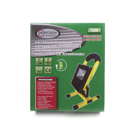 LED Straler 10W, 600 Lumen, 6400K, Oplaadbaar, IP65, 4u Gebruikstijd