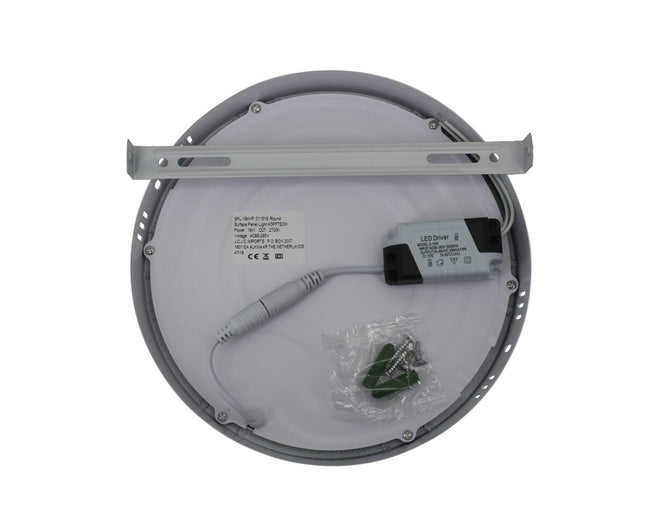 LED Plafonnière 18W Ø205mm, 1350lm Warm Wit, Voor Binnengebruik