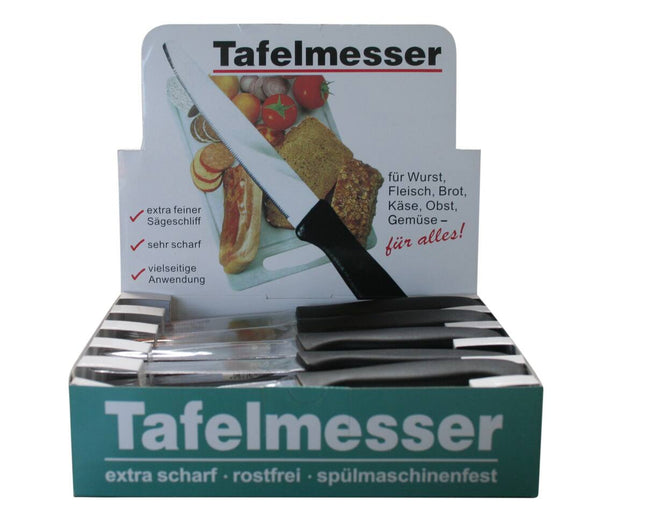 Solingen Tafelmes: RVS, vaatwasserbestendig, ideaal voor vlees & kaas.