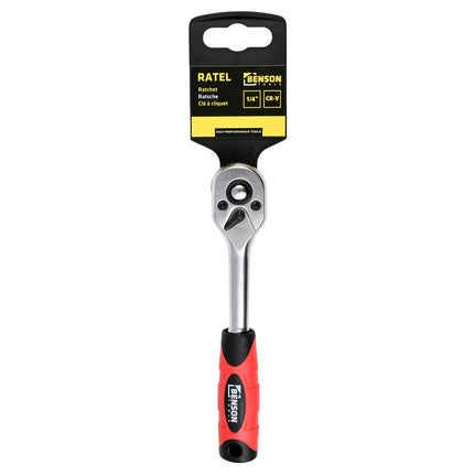 Ratel 1/4" Cr-V Staal, Compact voor Auto- en Huisreparaties