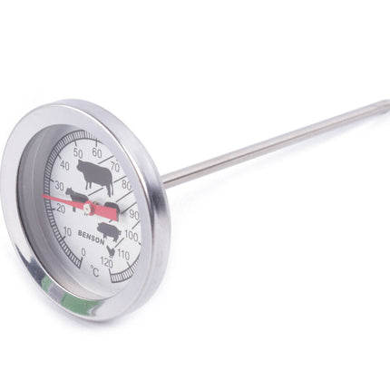 Vleesthermometer Profi, RVS, 0-120°C, ideaal voor perfect gaar vlees.