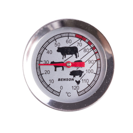 Vleesthermometer Profi, RVS, 0-120°C, ideaal voor perfect gaar vlees.